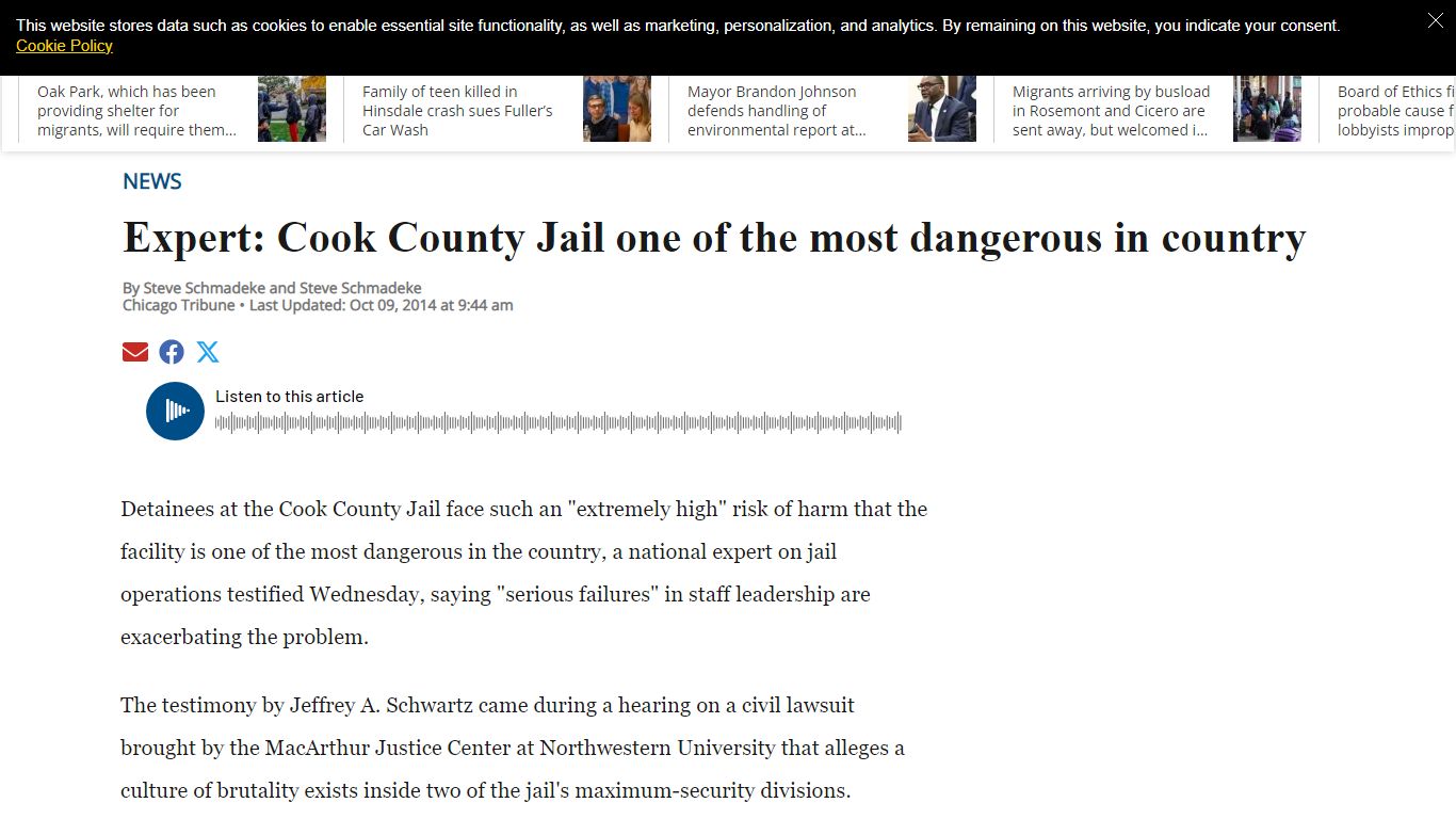 Expert: Cook County Jail one of the most dangerous in country